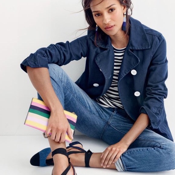 (J. Crew) Peacoat in Heavyweight Cotton Twill - Picture 5 of 8